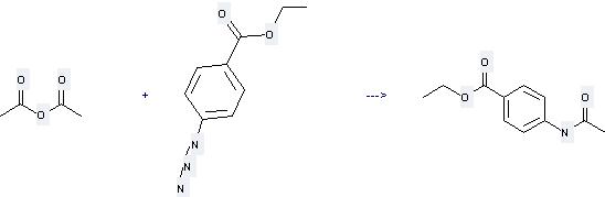 4-(Acetylamino)-benzoic acid ethyl ester can be prepared by Acetic acid anhydride with 4-Azido-benzoic acid ethyl ester. 